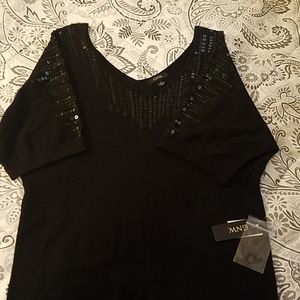 Sequined V-Neck Sweater